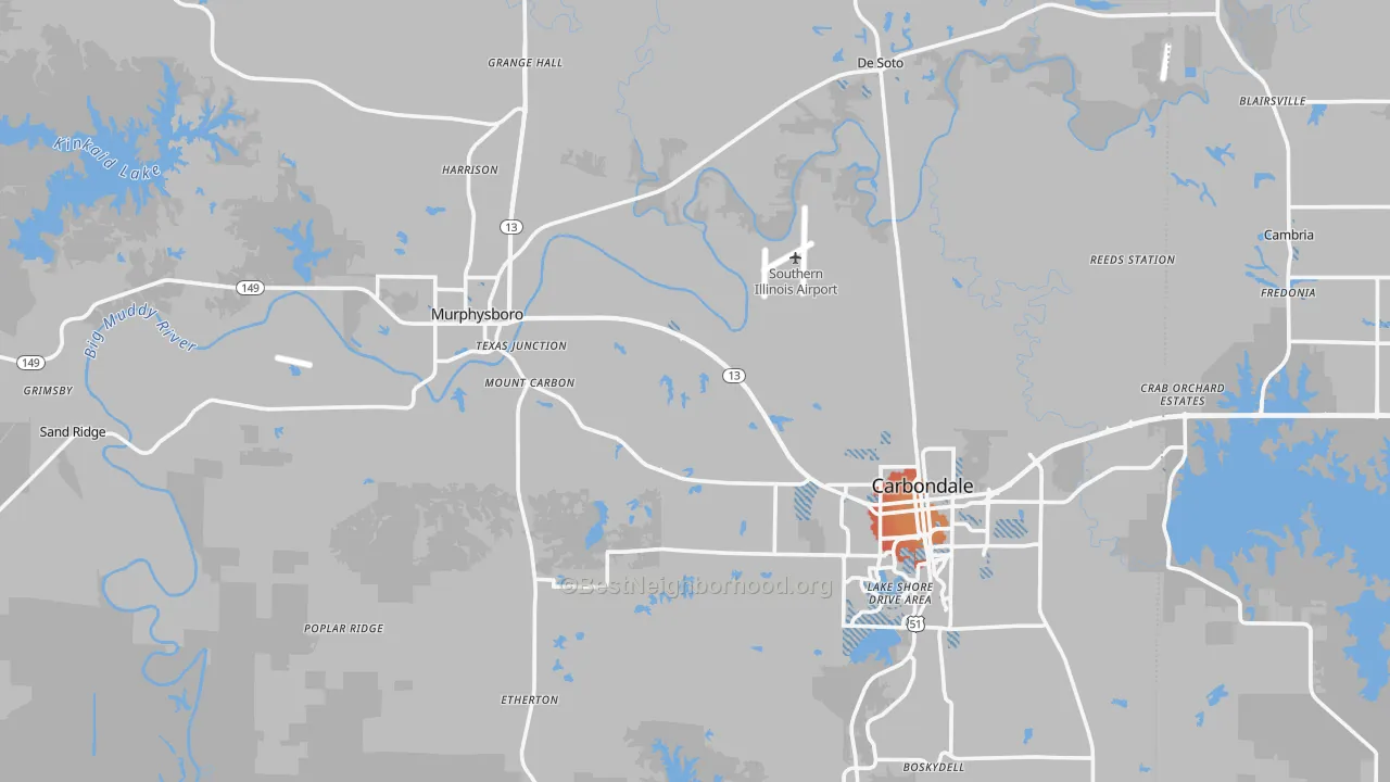 Transit Grade map of Jackson County, IL