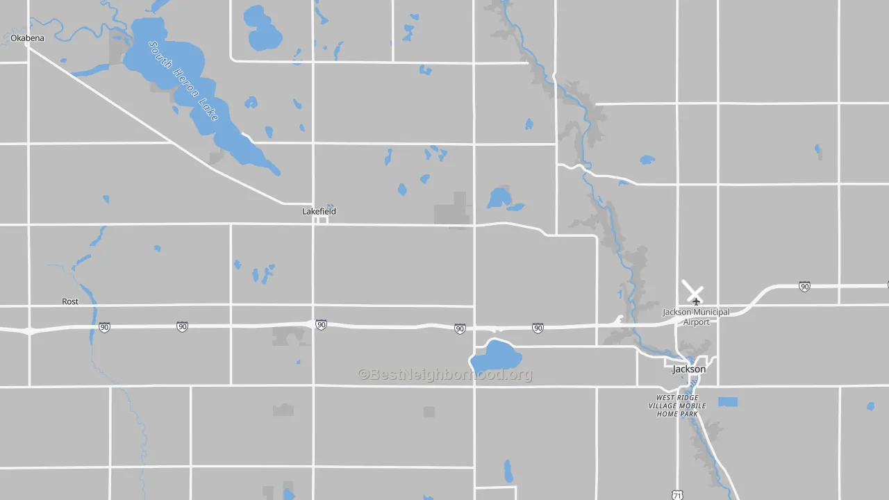 Transit Grade map of Jackson County, MN