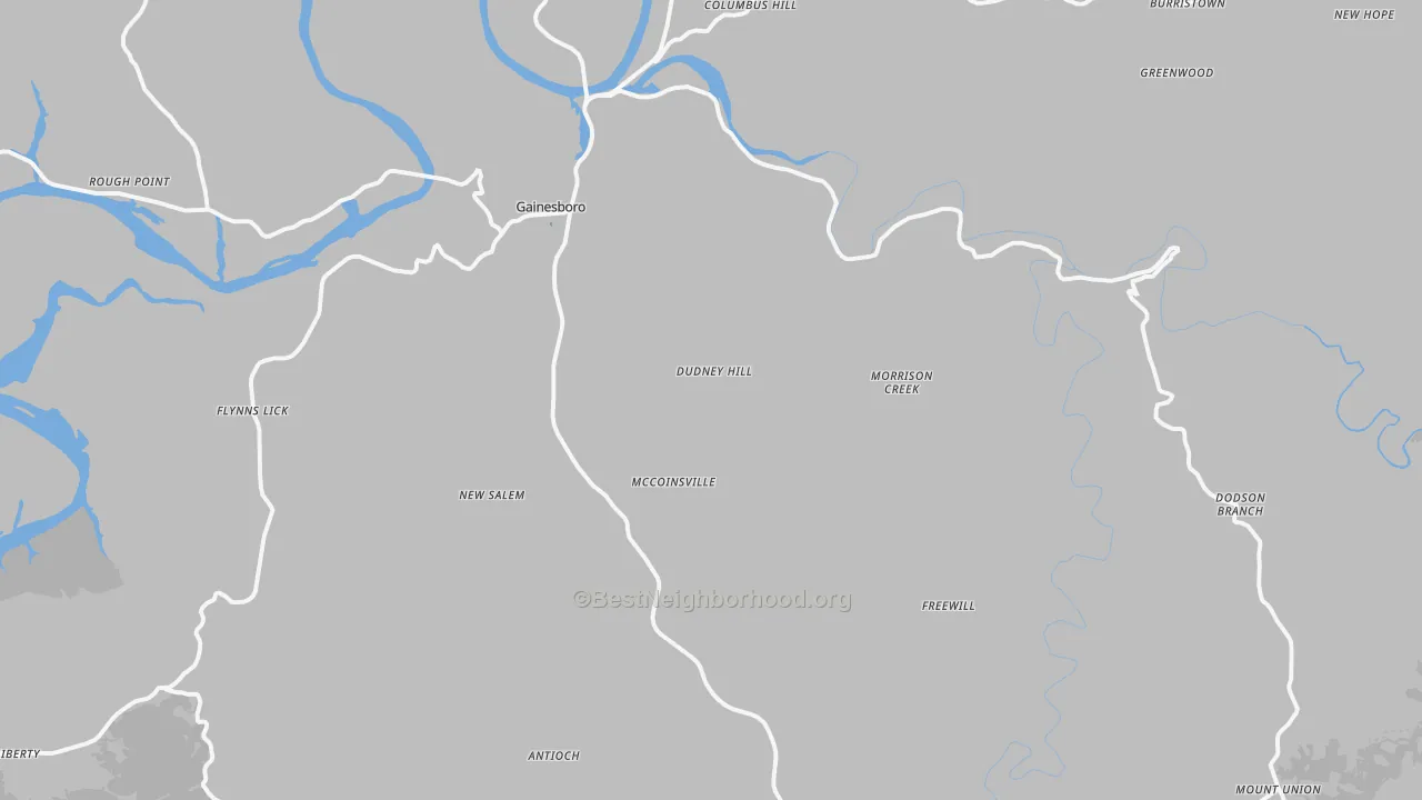 Transit Grade map of Jackson County, TN