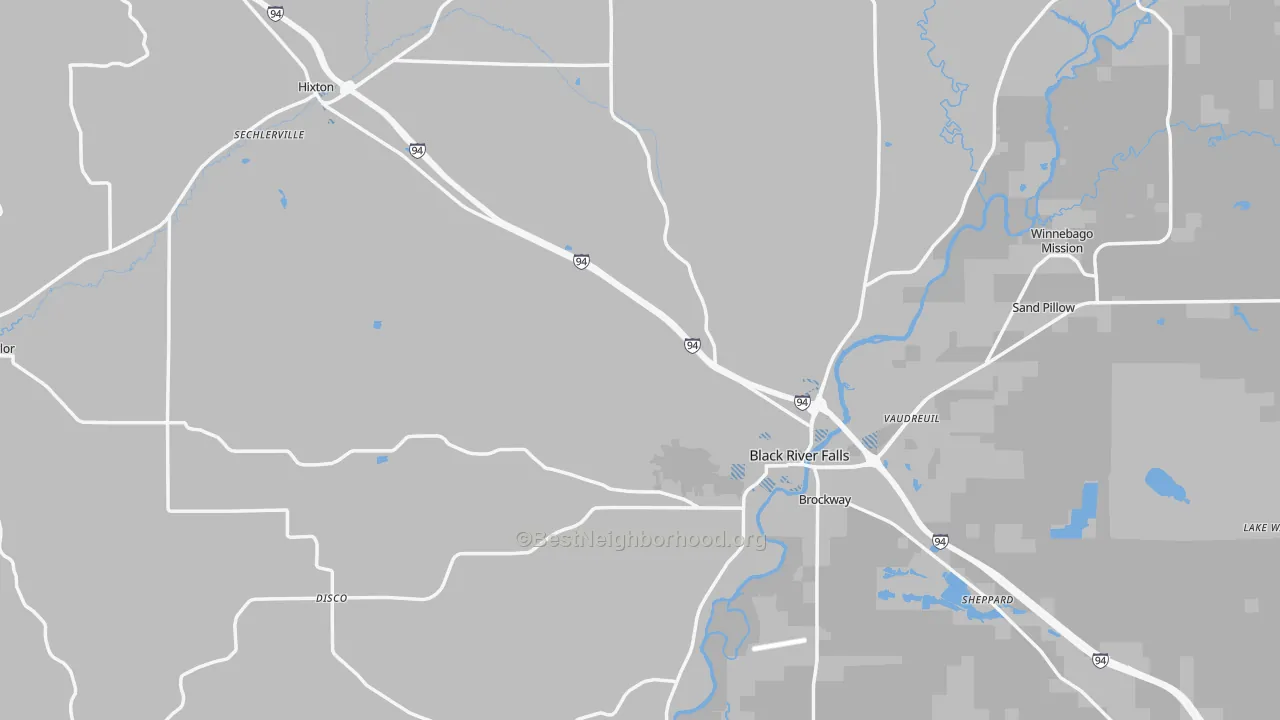 Transit Grade map of Jackson County, WI
