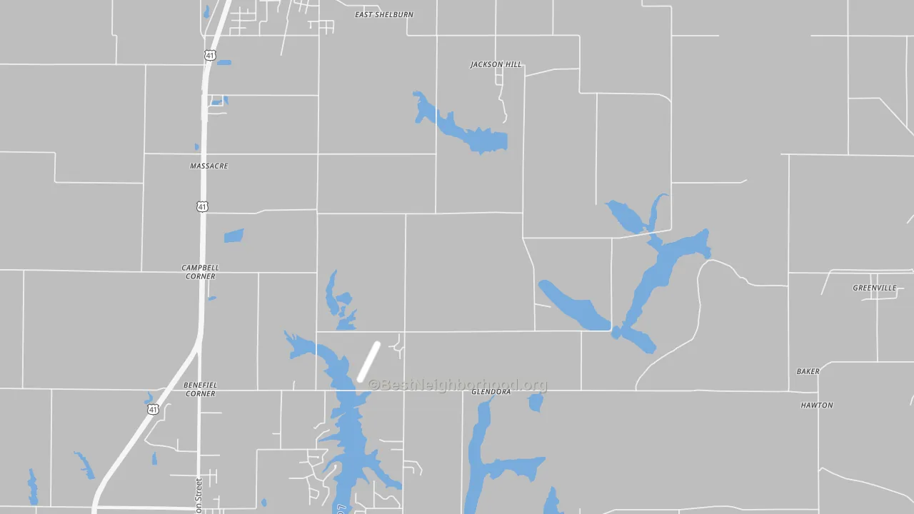 Transit Grade map of Jackson Hill, IN