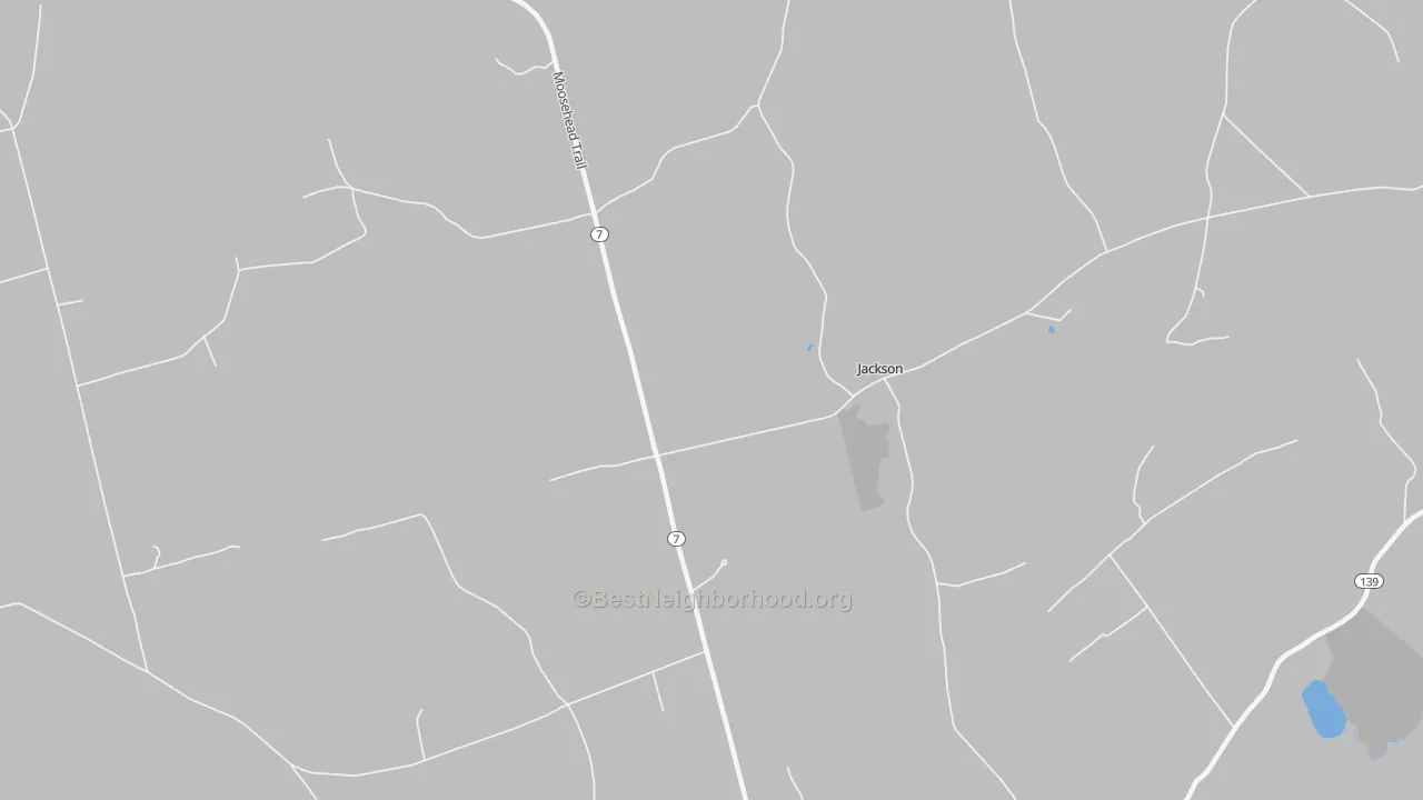 Transit Grade map of Jackson, ME