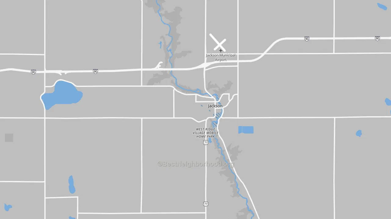 Transit Grade map of Jackson, MN