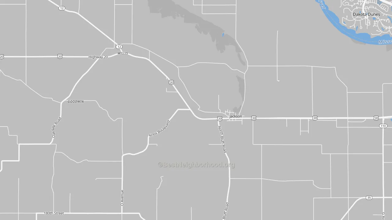 Transit Grade map of Jackson, NE