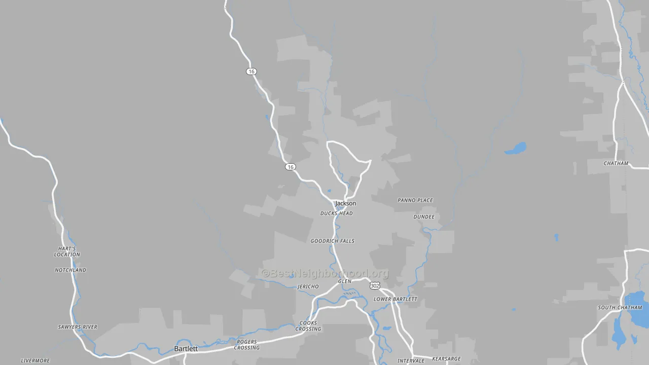 Transit Grade map of Jackson, NH