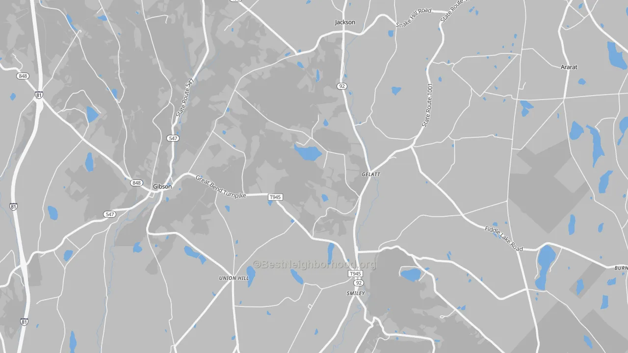 Transit Grade map of Jackson, PA
