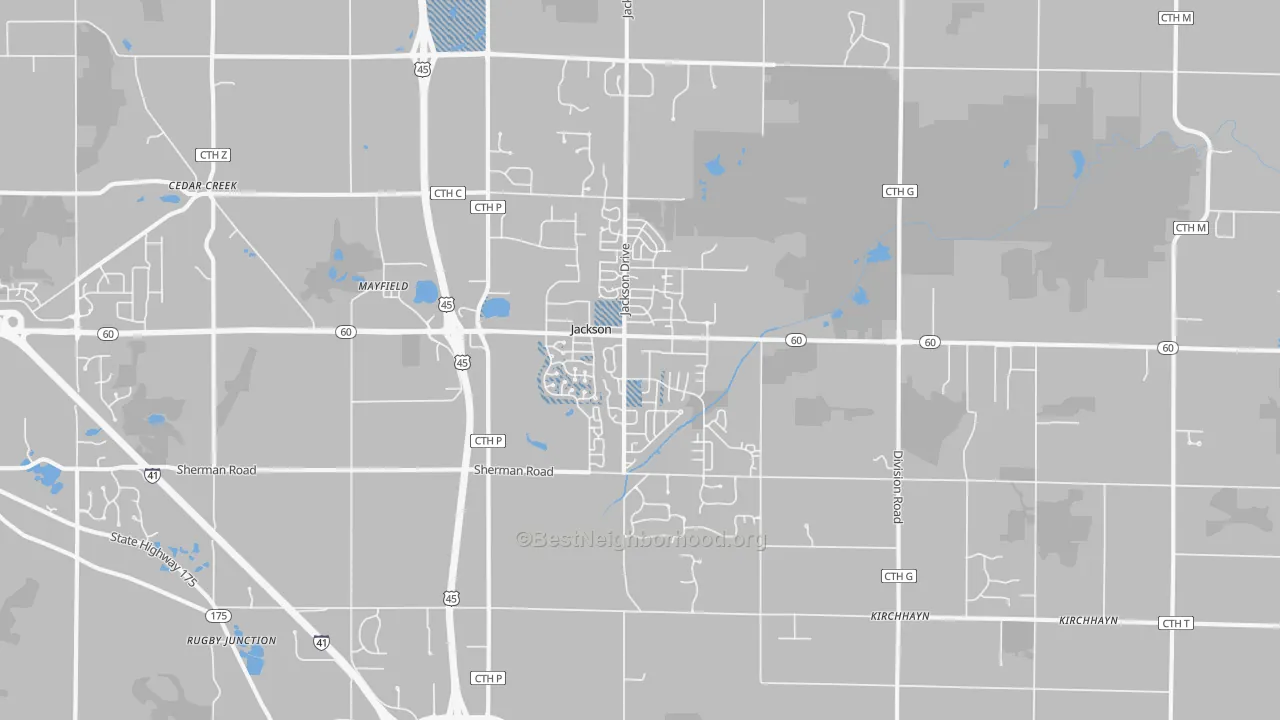 Transit Grade map of Jackson, WI