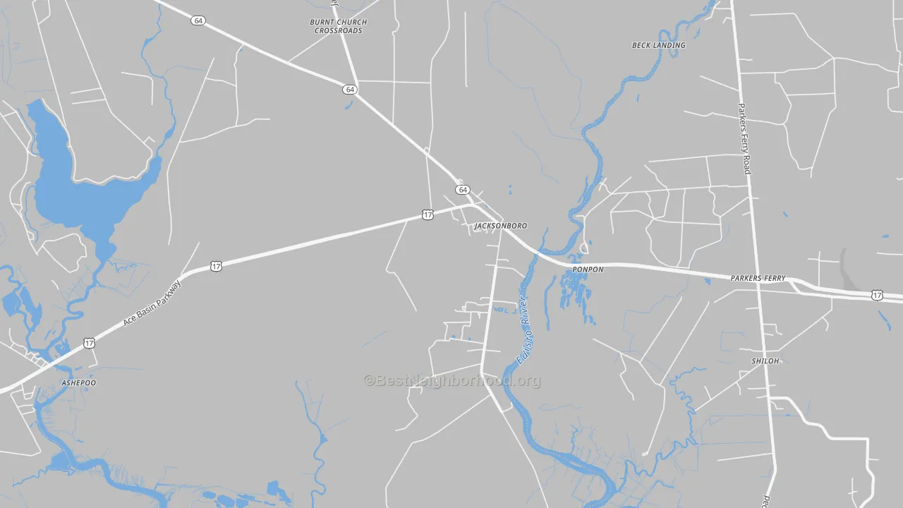 Transit Grade map of Jacksonboro, SC