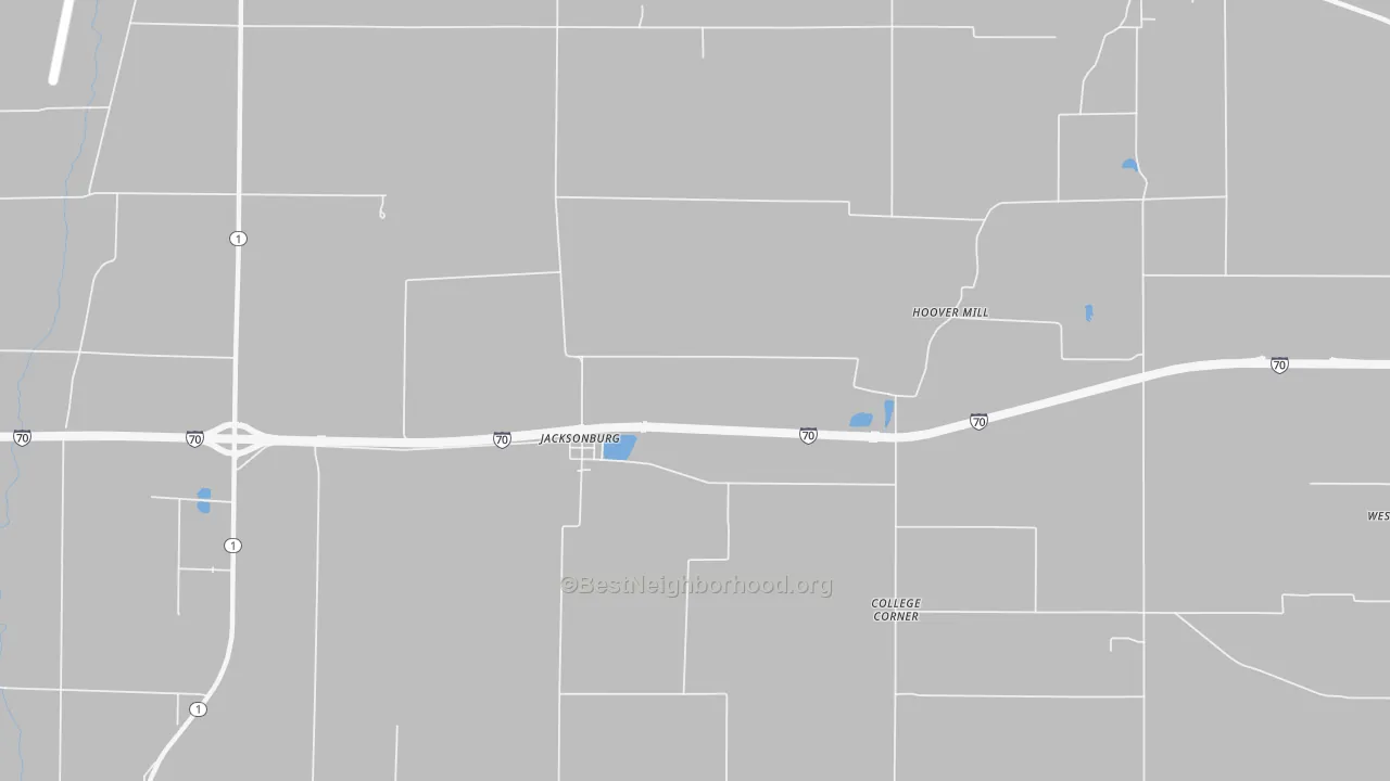 Transit Grade map of Jacksonburg, IN