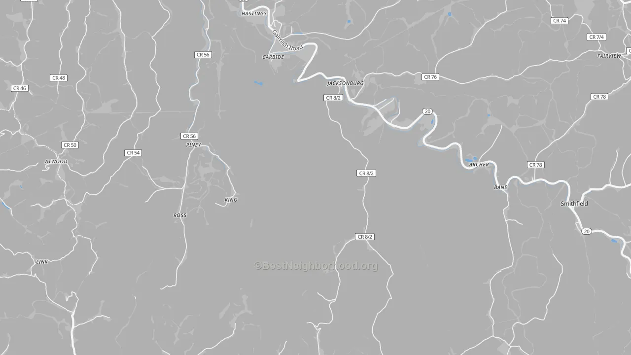 Transit Grade map of Jacksonburg, WV