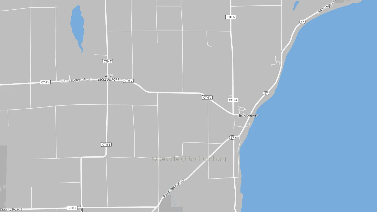 Transit Grade map of Jacksonport, WI