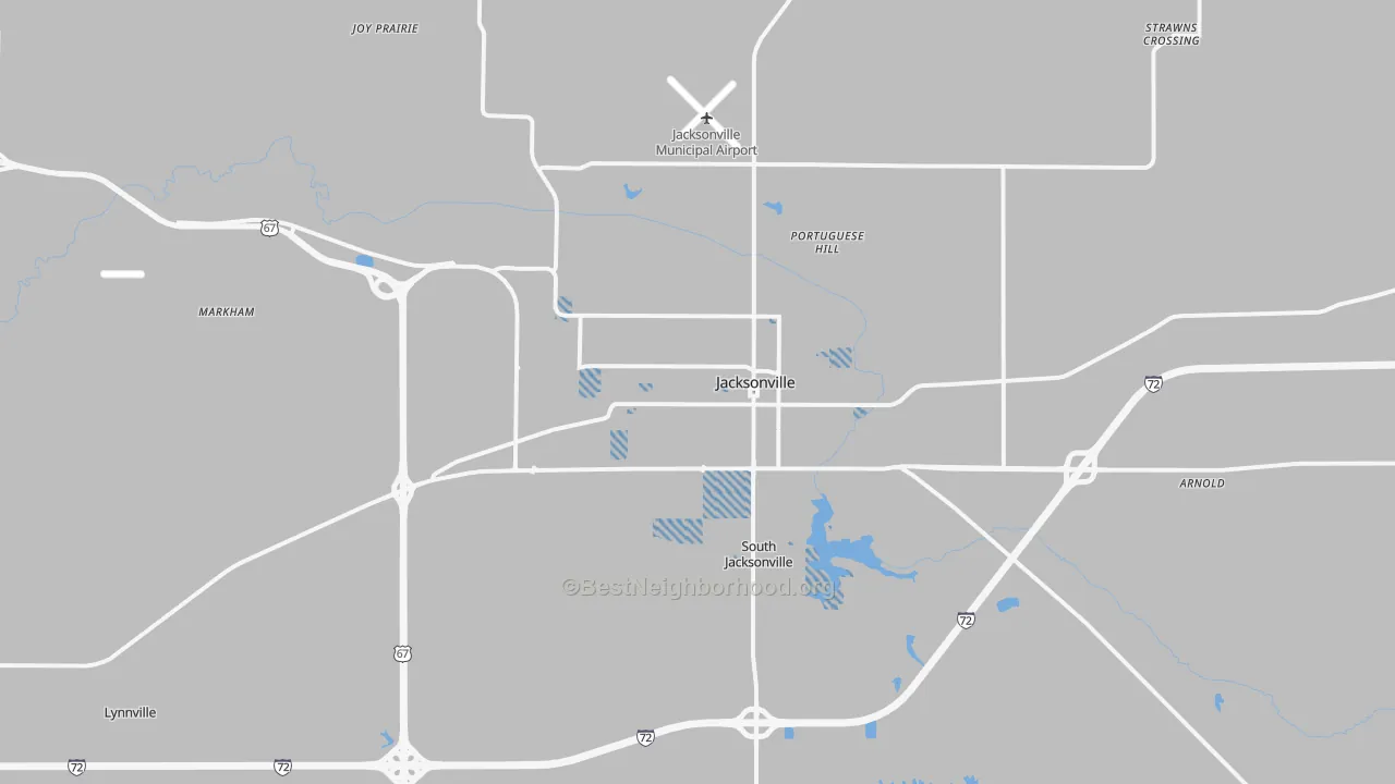 Transit Grade map of Jacksonville, IL