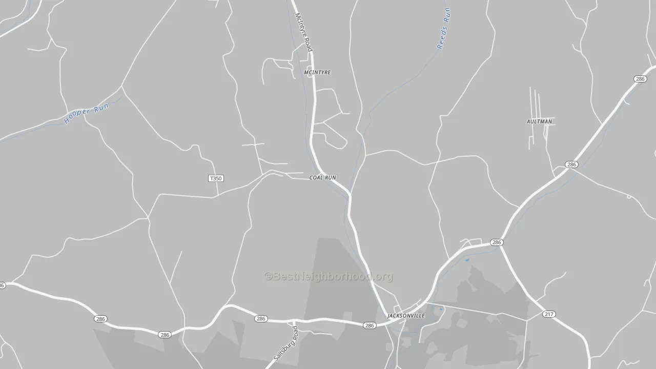 Transit Grade map of Jacksonville, PA