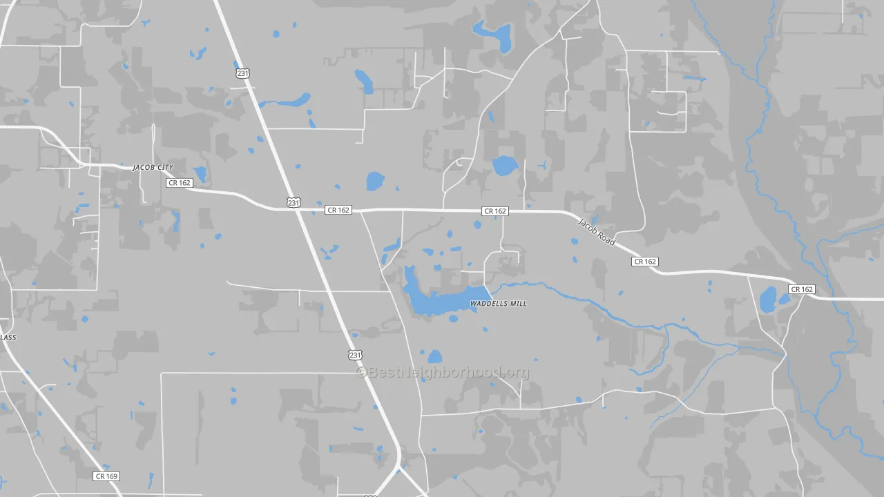 Transit Grade map of Jacobs, FL