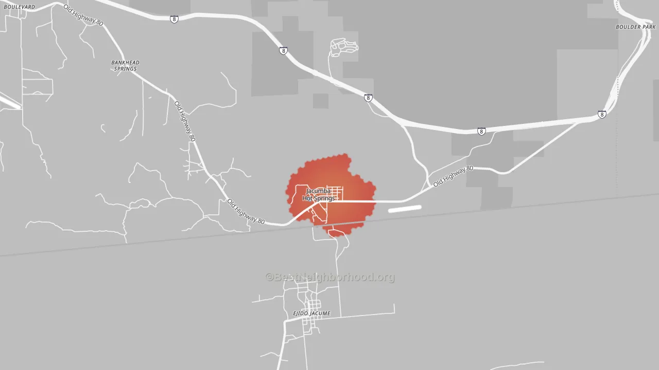 Transit Grade map of Jacumba, CA