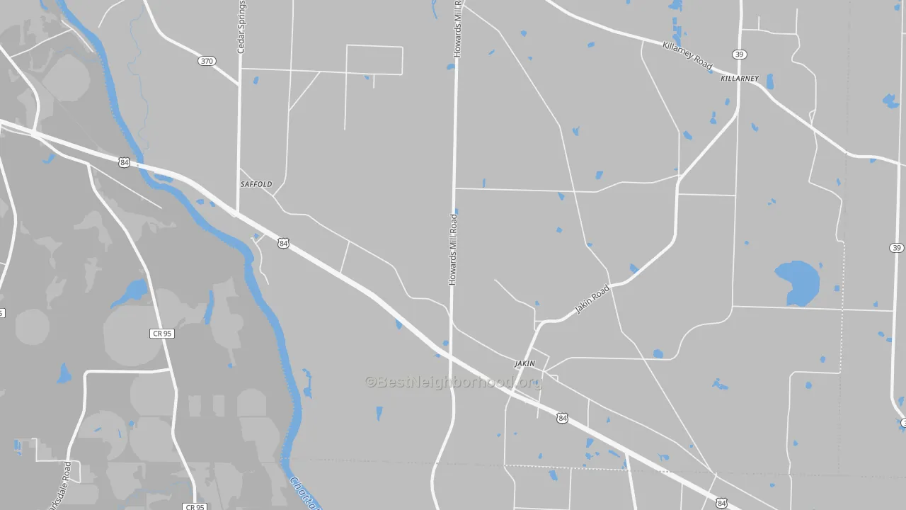 Transit Grade map of Jakin, GA