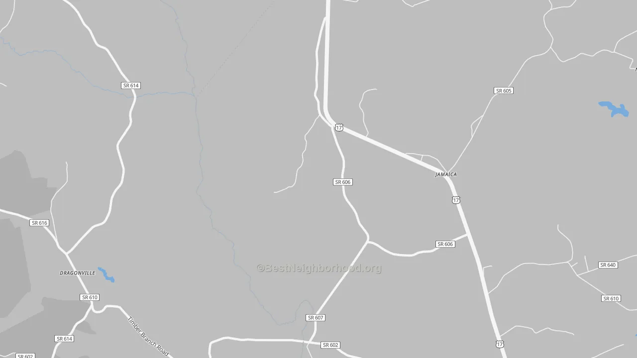 Transit Grade map of Jamaica, VA