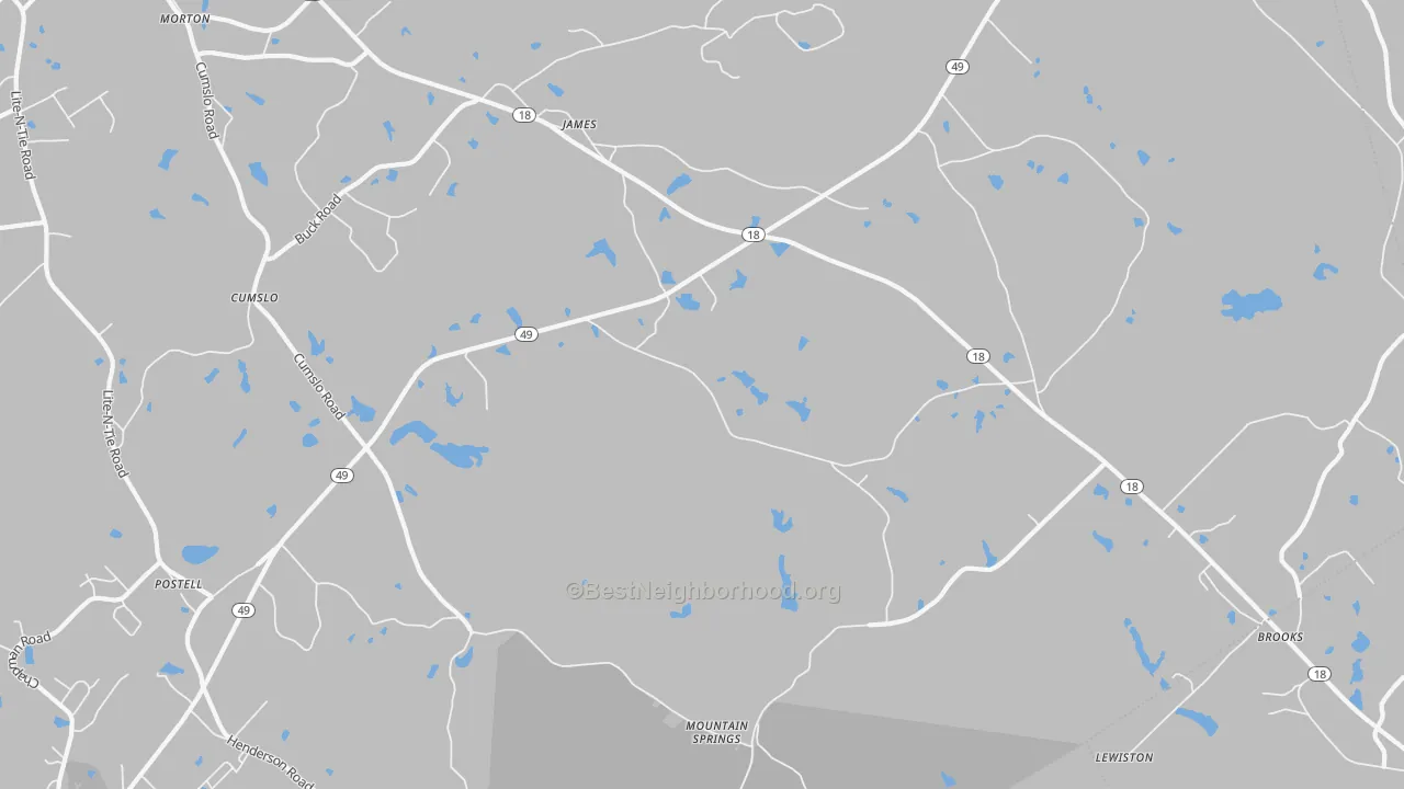 Transit Grade map of James, GA