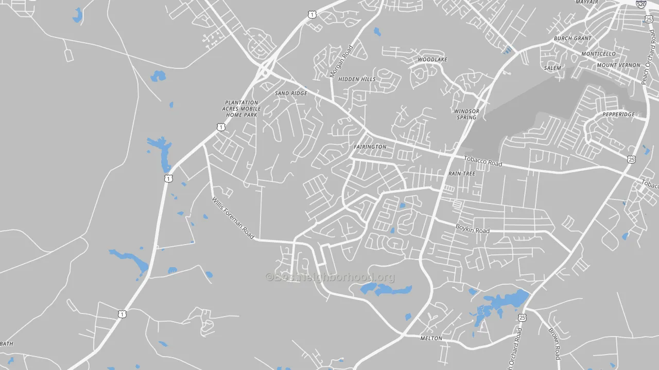 Transit Grade map of Jamestown, Hephzibah, GA