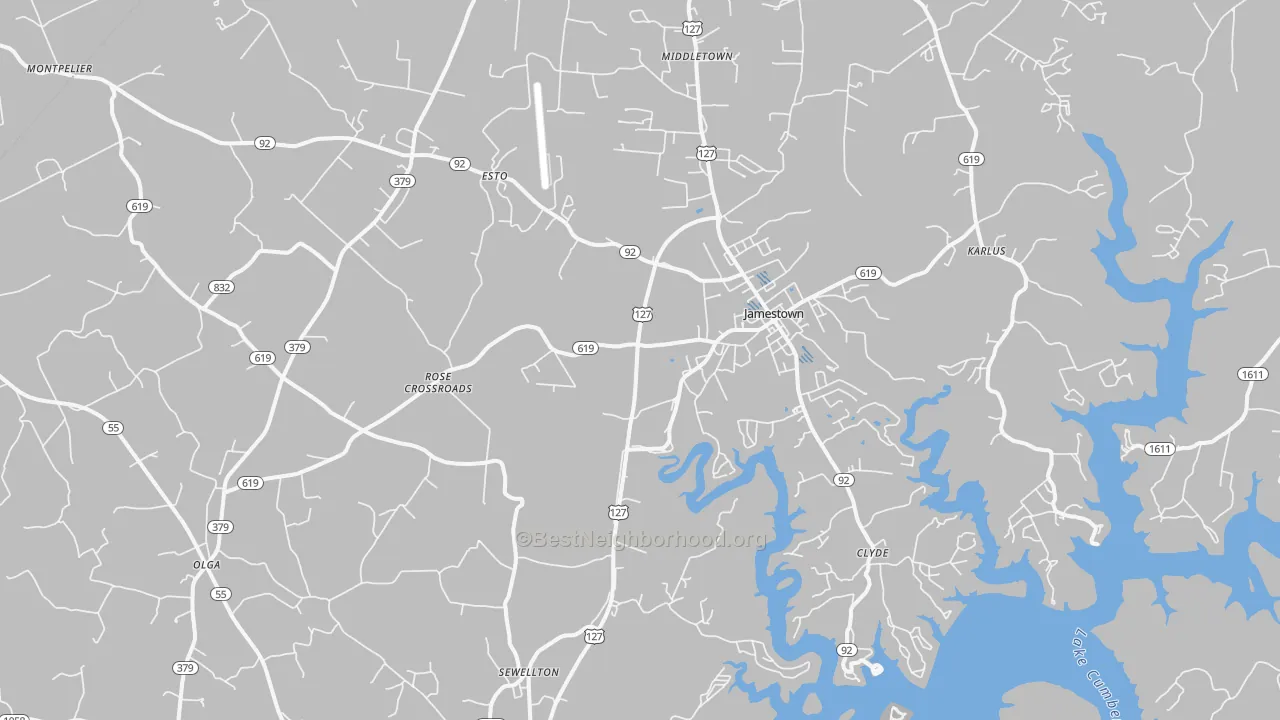 Transit Grade map of Jamestown, KY