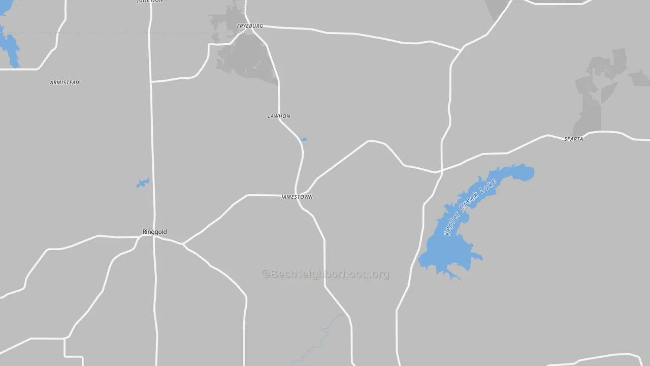 Transit Grade map of Jamestown, LA