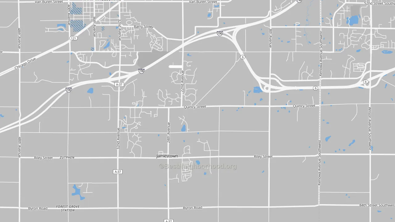 Transit Grade map of Jamestown, MI