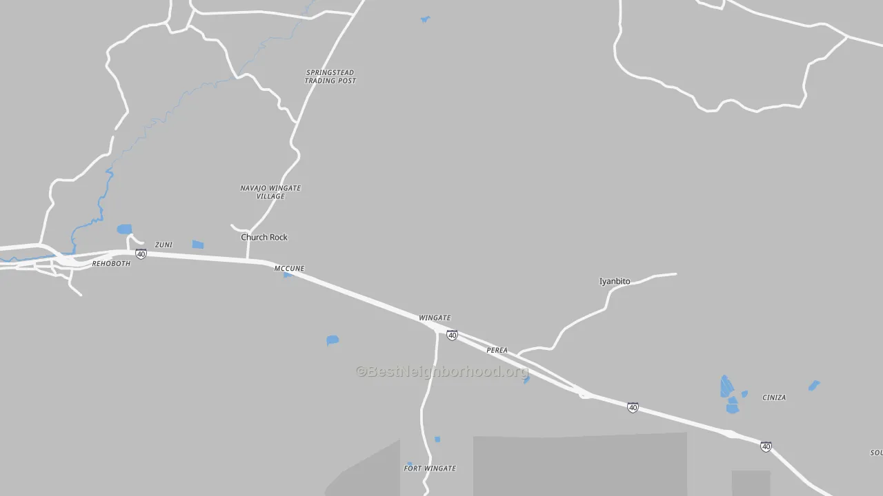 Transit Grade map of Jamestown, NM