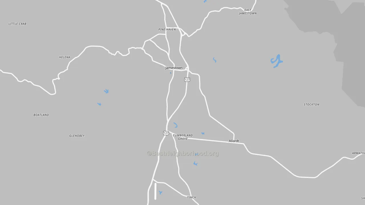 Transit Grade map of Jamestown, TN