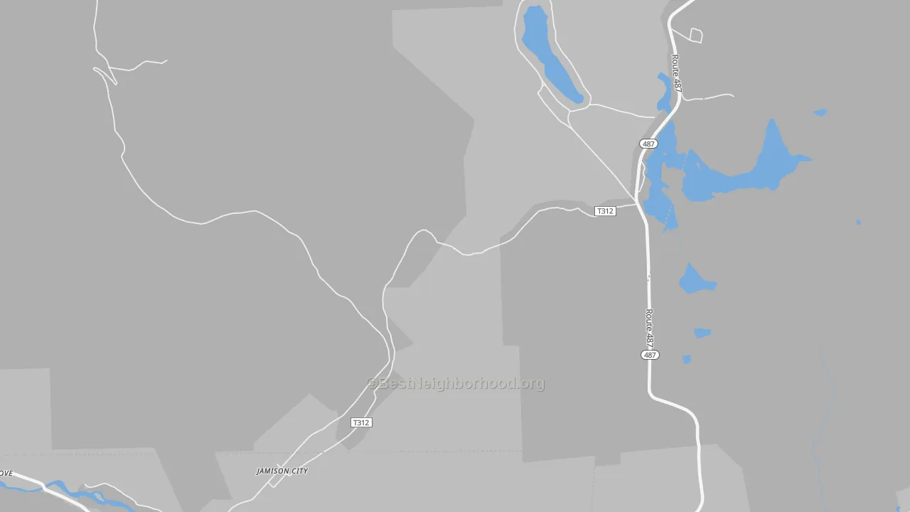 Transit Grade map of Jamison City, PA
