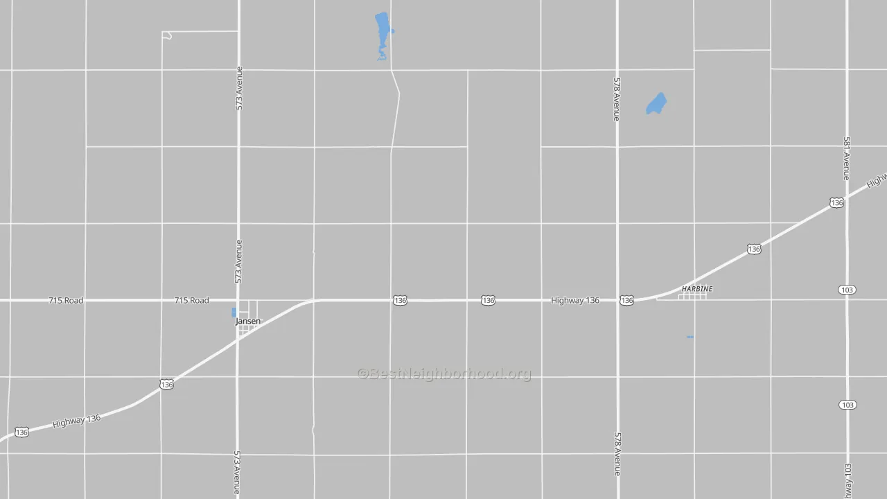 Transit Grade map of Jansen, NE