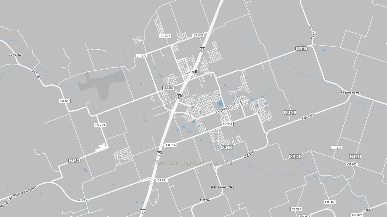 Transit Grade map of Jarrell, TX