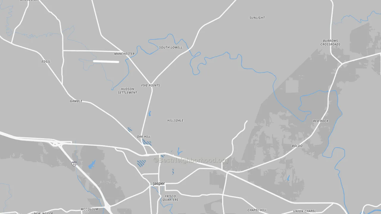 Transit Grade map of Jasper, AL