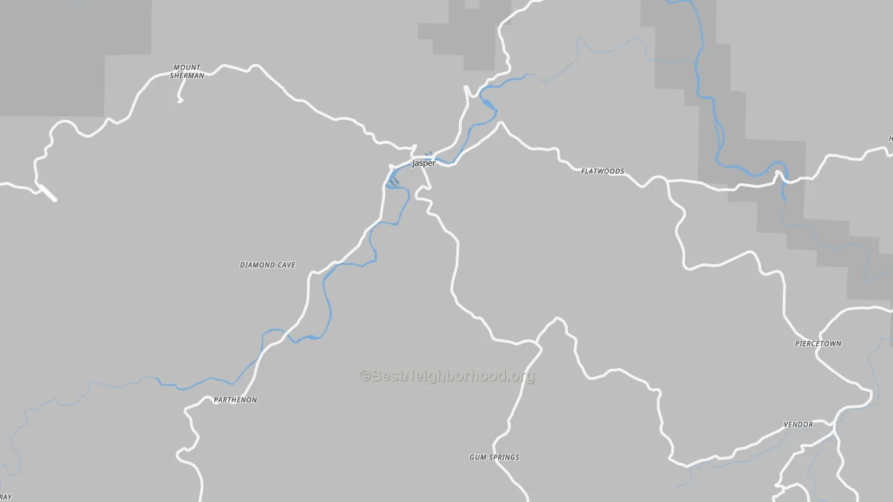 Transit Grade map of Jasper, AR