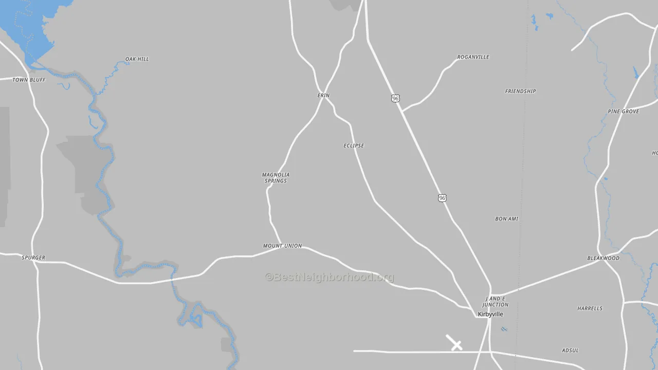 Transit Grade map of Jasper County, TX