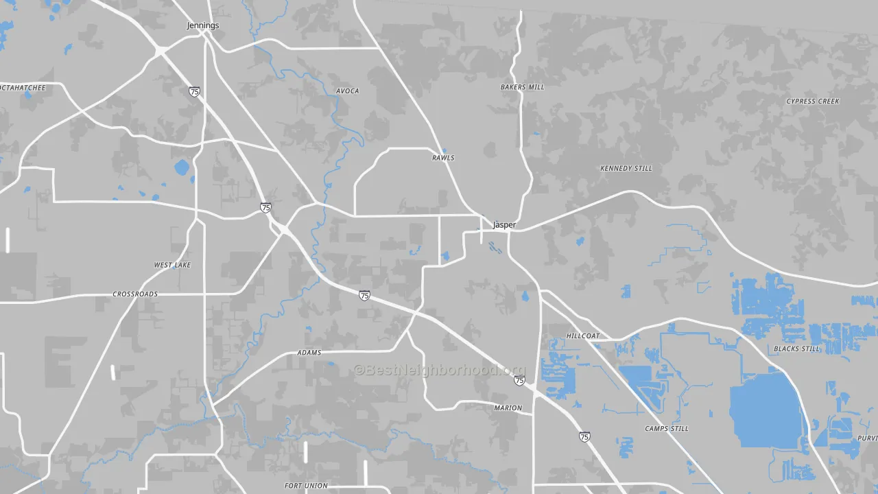 Transit Grade map of Jasper, FL