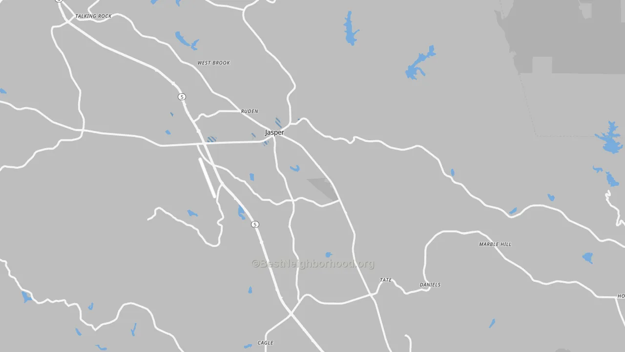 Transit Grade map of Jasper, GA