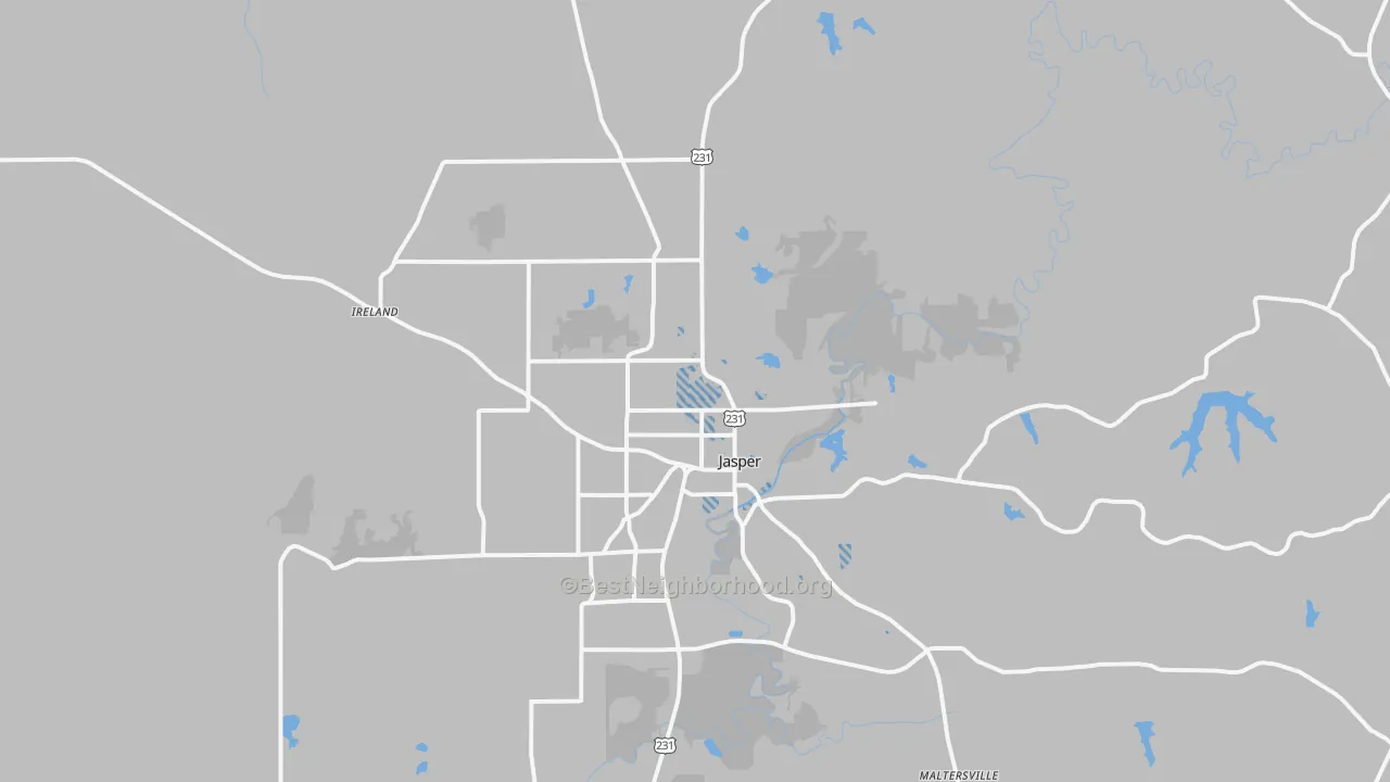 Transit Grade map of Jasper, IN