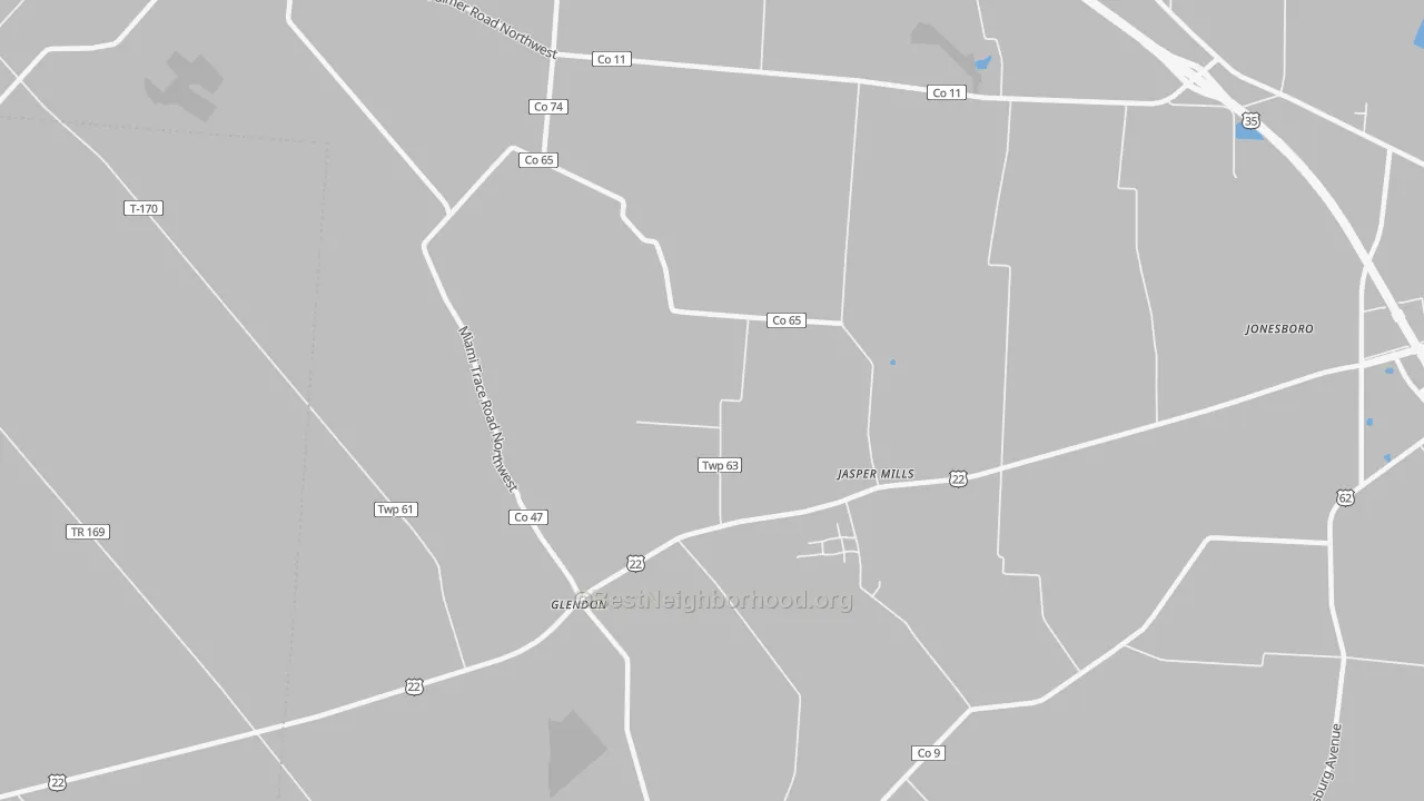 Transit Grade map of Jasper Mills, OH
