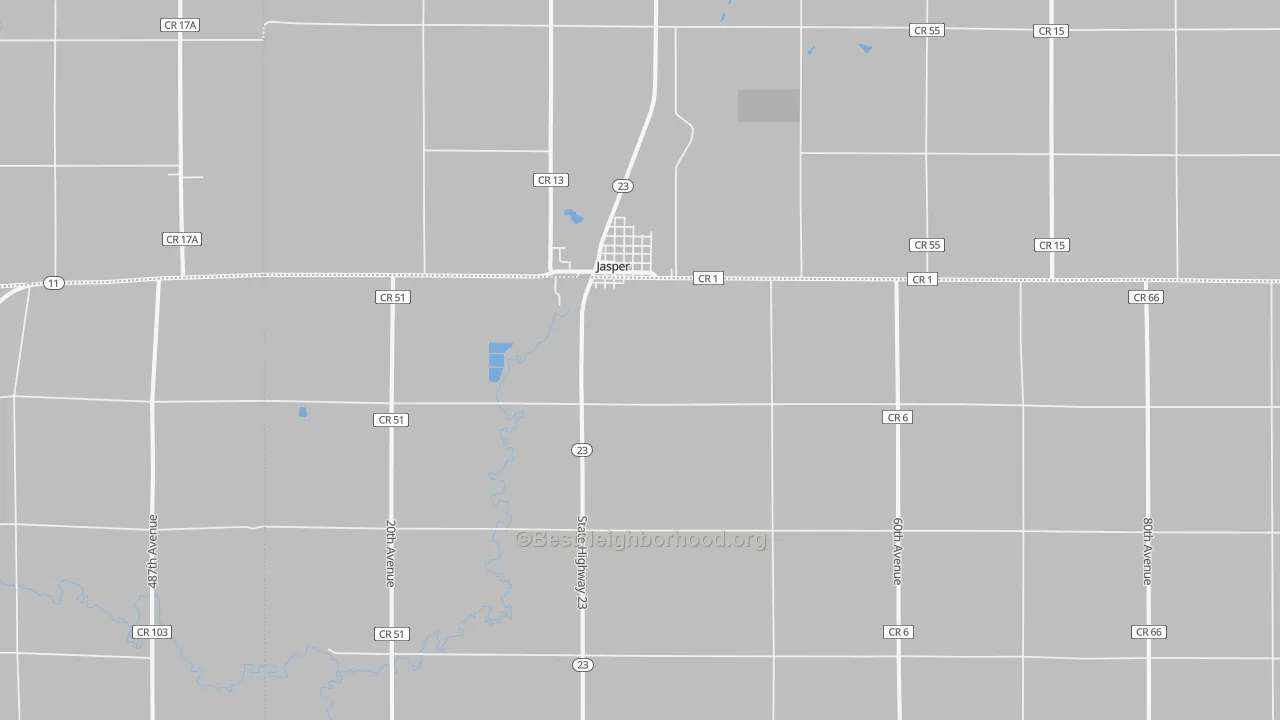Transit Grade map of Jasper, MN