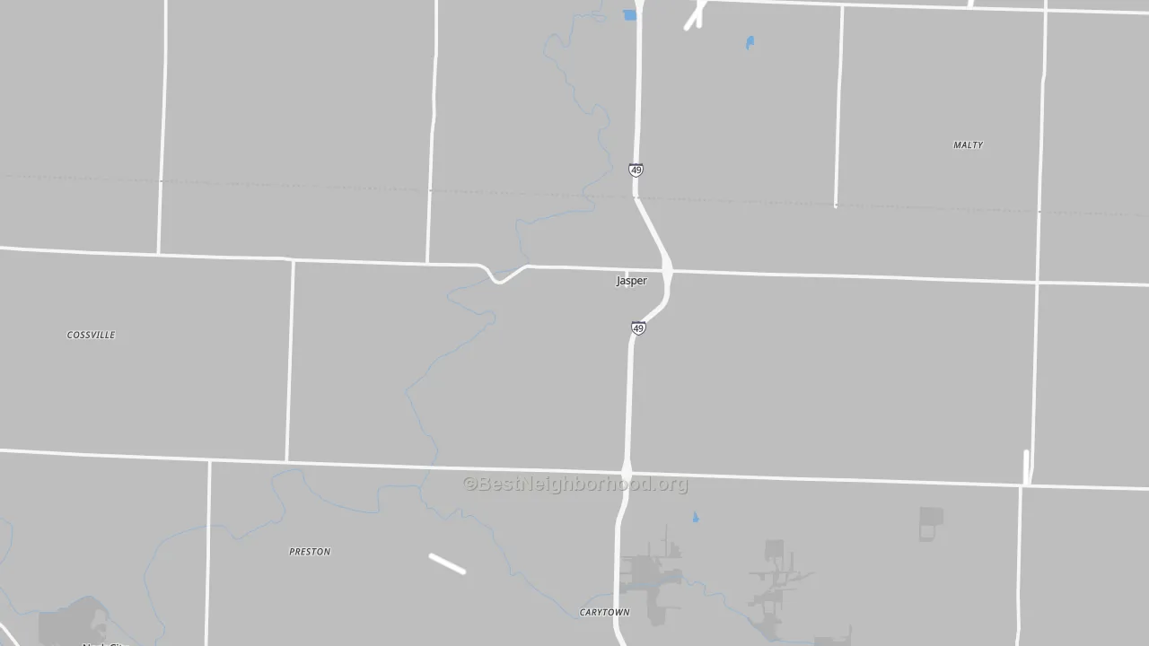 Transit Grade map of Jasper, MO