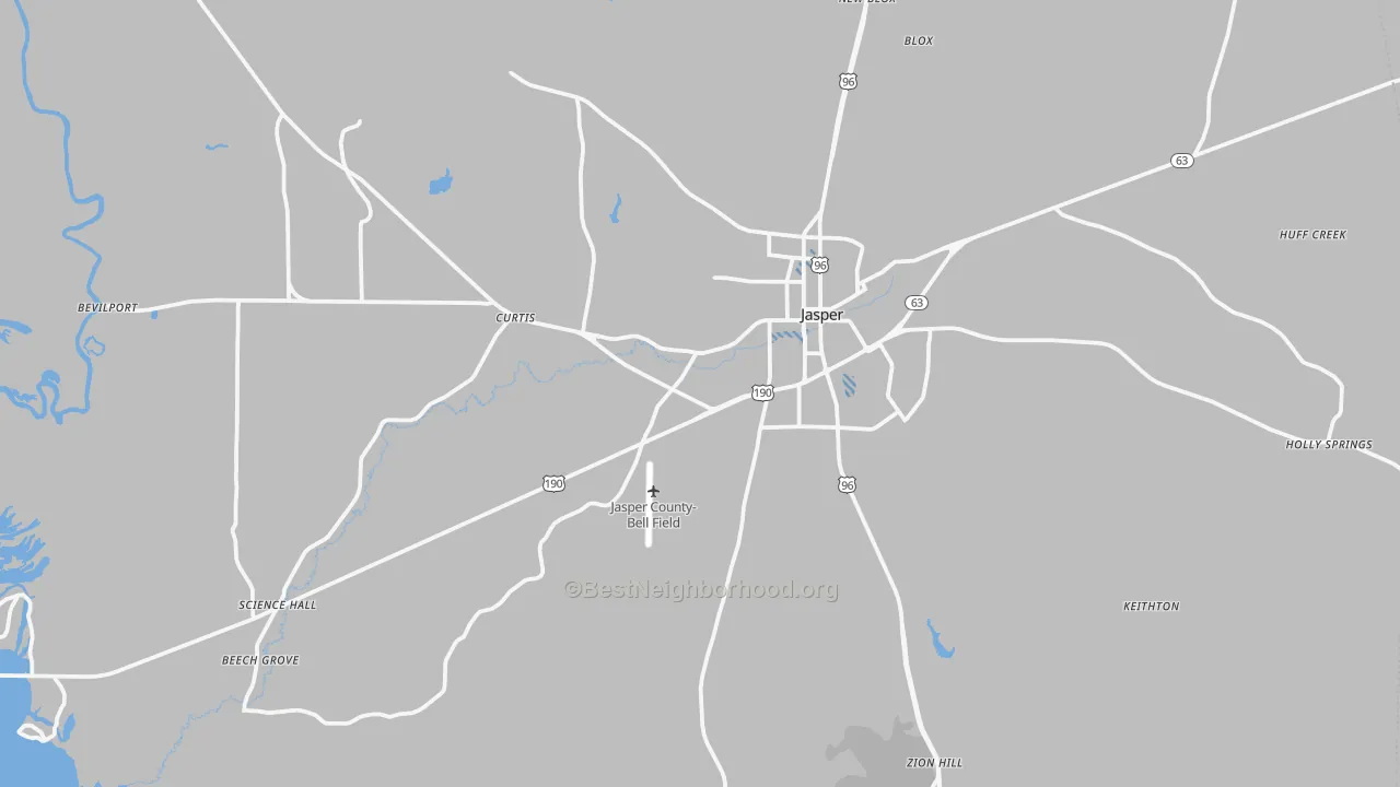Transit Grade map of Jasper, TX