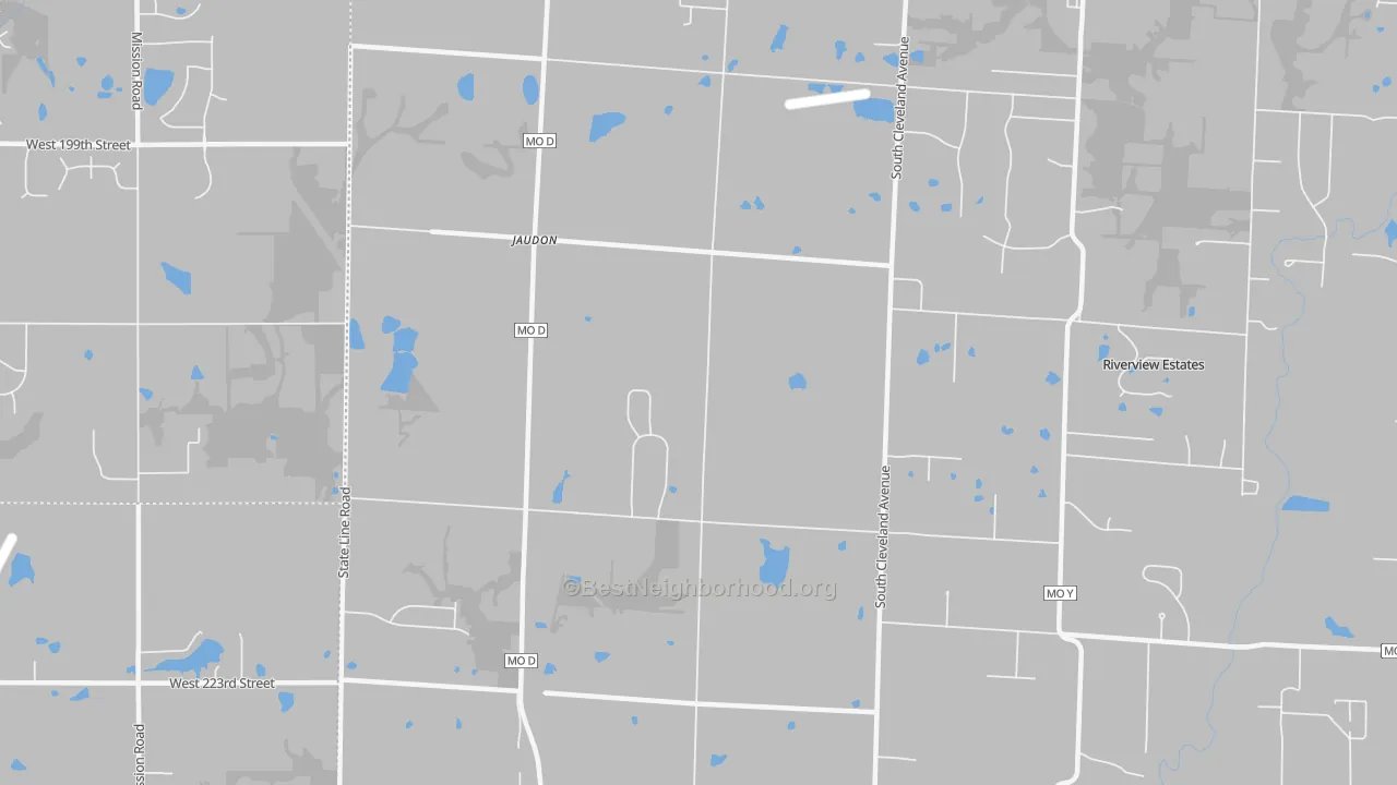 Transit Grade map of Jaudon, MO