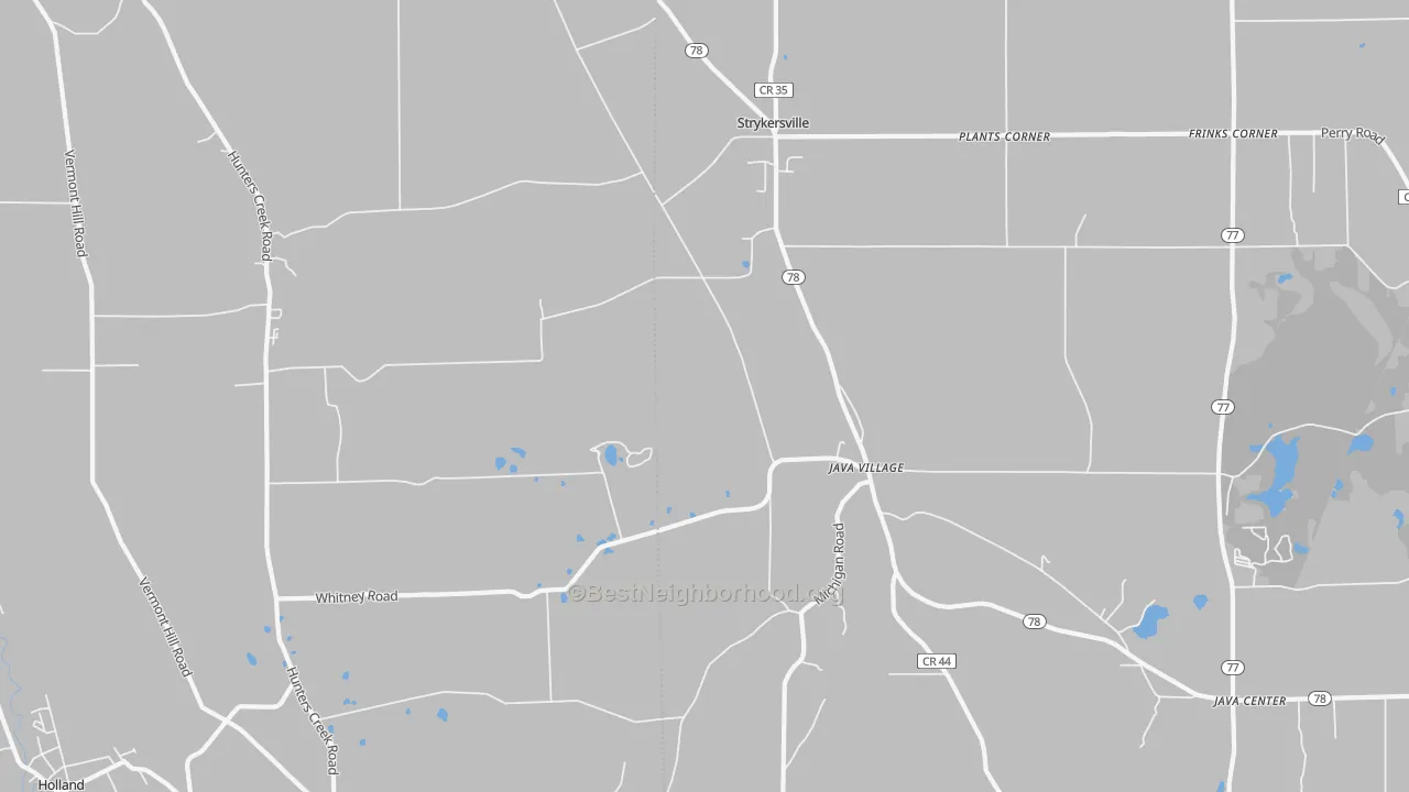 Transit Grade map of Java Village, NY