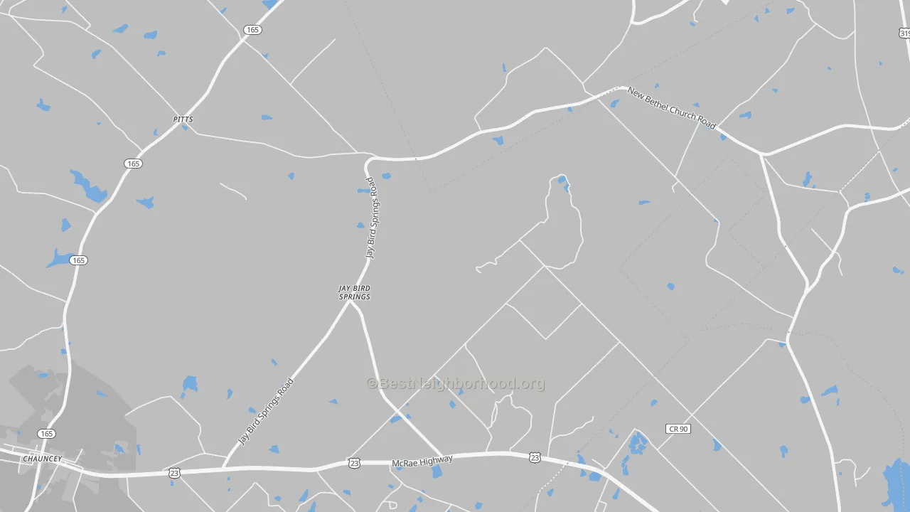 Transit Grade map of Jay Bird Springs, GA