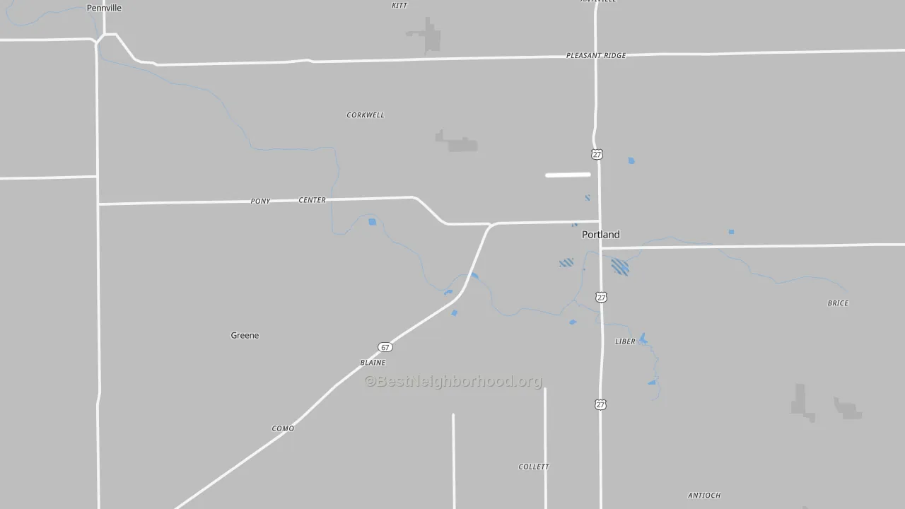 Transit Grade map of Jay County, IN