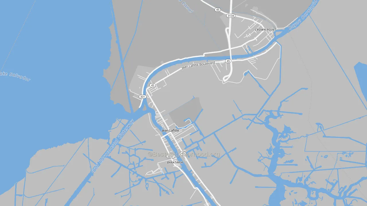 Transit Grade map of Jean Lafitte, LA