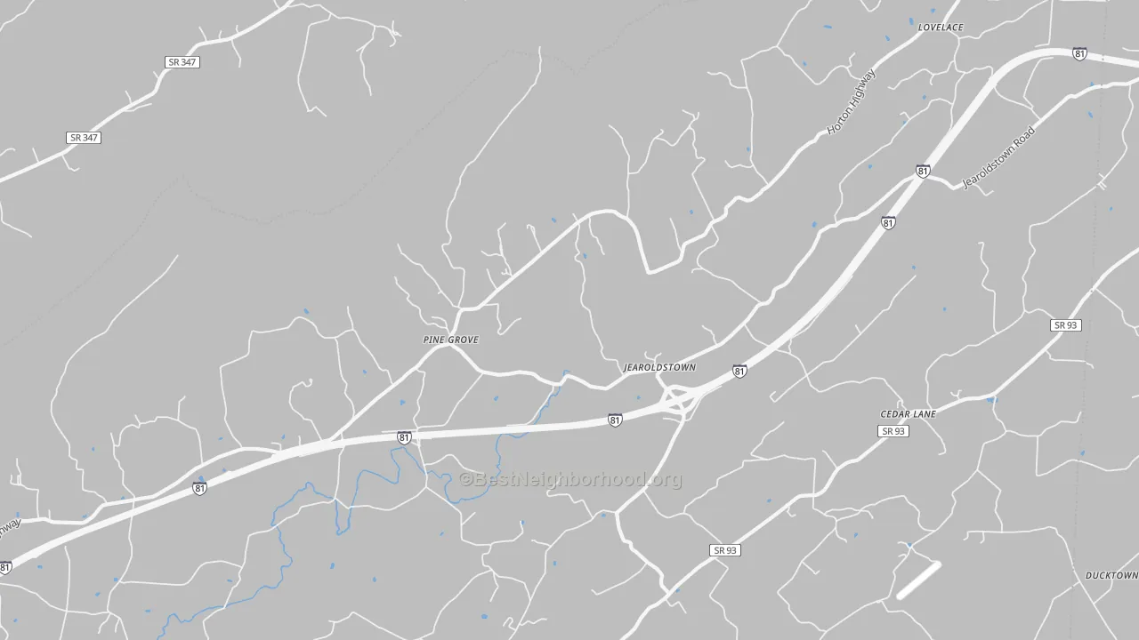 Transit Grade map of Jearoldstown, TN