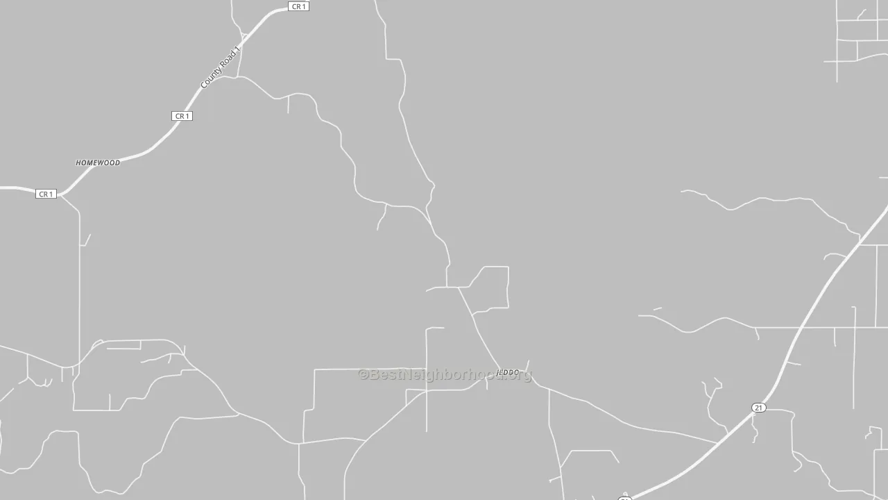 Transit Grade map of Jeddo, AL
