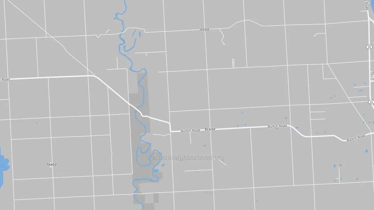 Transit Grade map of Jeddo, MI