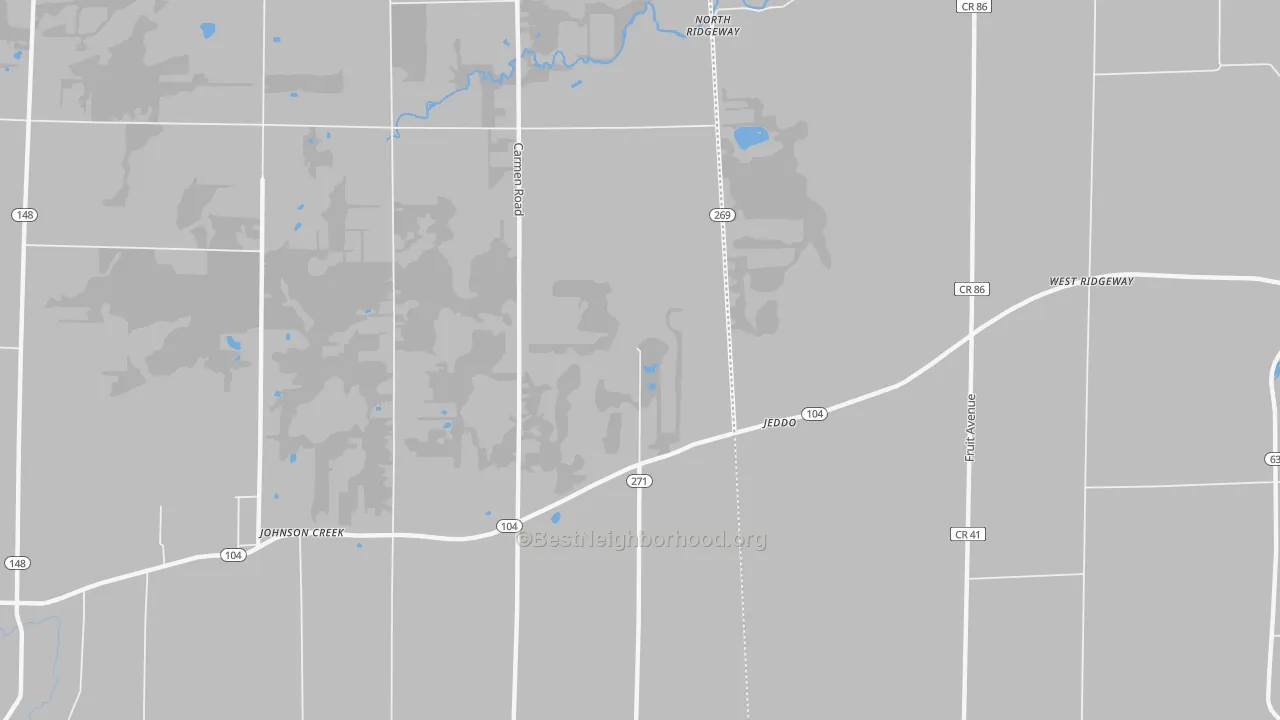 Transit Grade map of Jeddo, NY